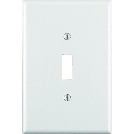 LEVITON White 1 gang Thermoset Plastic Toggle Wall Plate 88101-000